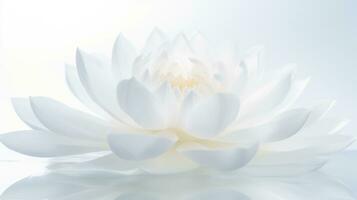 Un loto bianco aperto nella luce